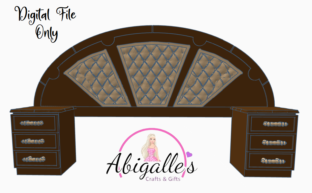 DBL Bed Headboard STL File
